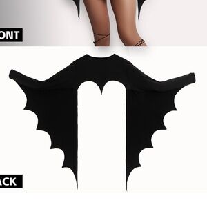 Amazon Gothic Black Winged Wrap